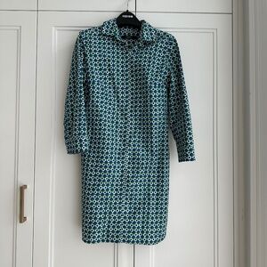 Weekend Max Mara Geo-Print Midi Shirt Dress Size 2